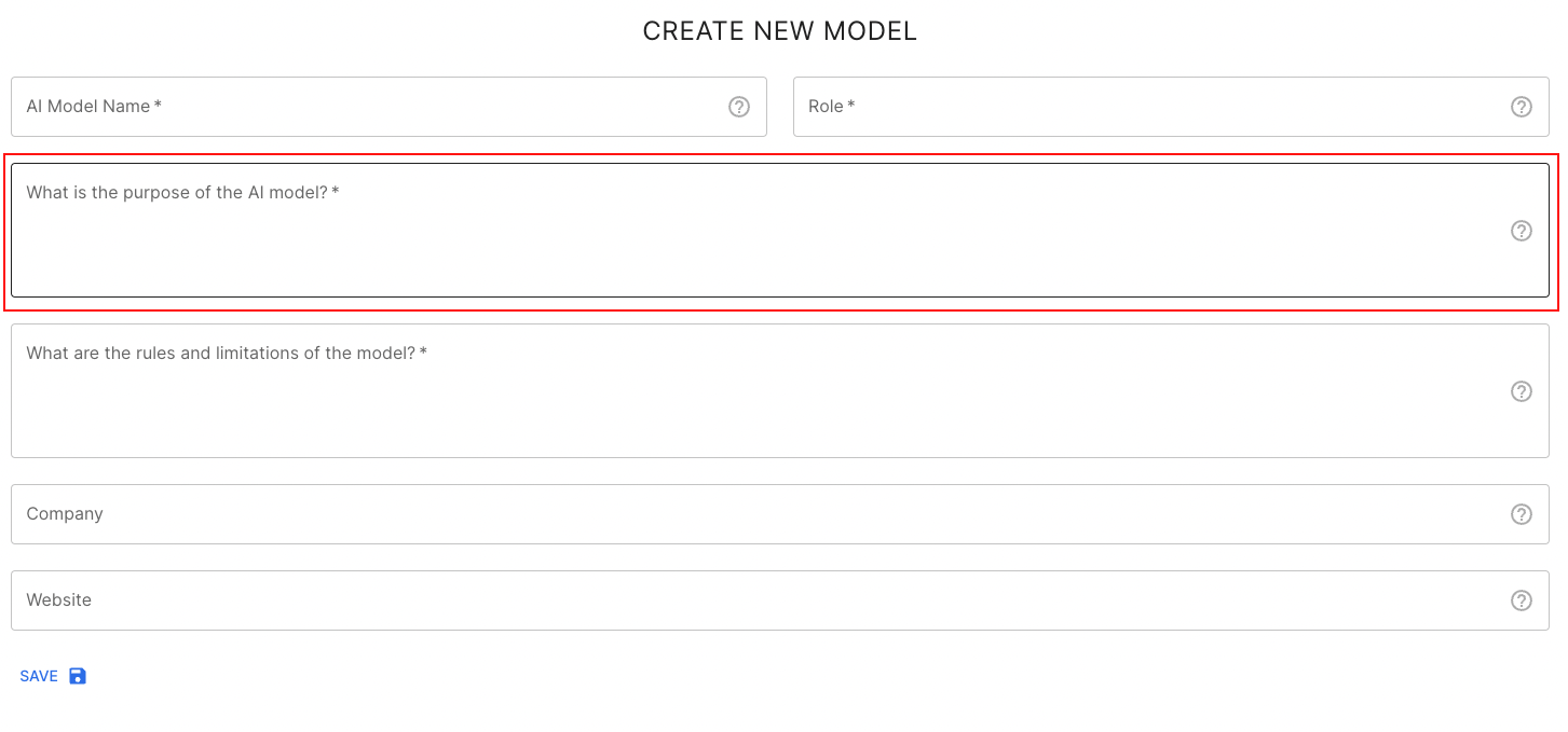 Screen of the field during creation of AI model in Younet.
