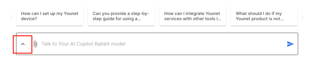 Location of an Arrow button to open functions