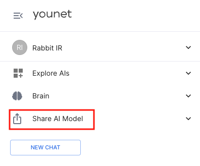 Location of Share AI Model in Younet UI