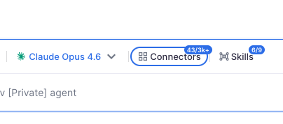 Connectors screen